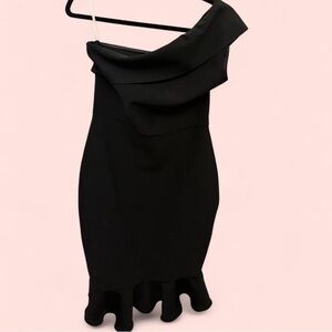 Elegant Black One-Shoulder Dress